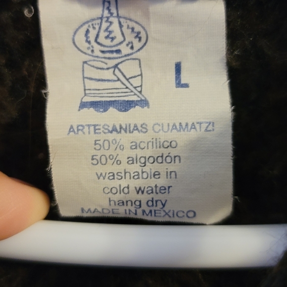 Mexican Baja Poncho Hippie Hoodie Surfer Skater Rag Large Long Sleeves Hood - Picture 5 of 8